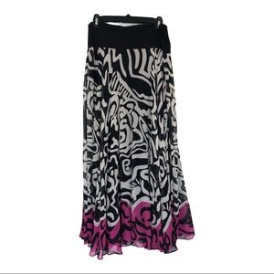 Silk fluttery maxi skirt.